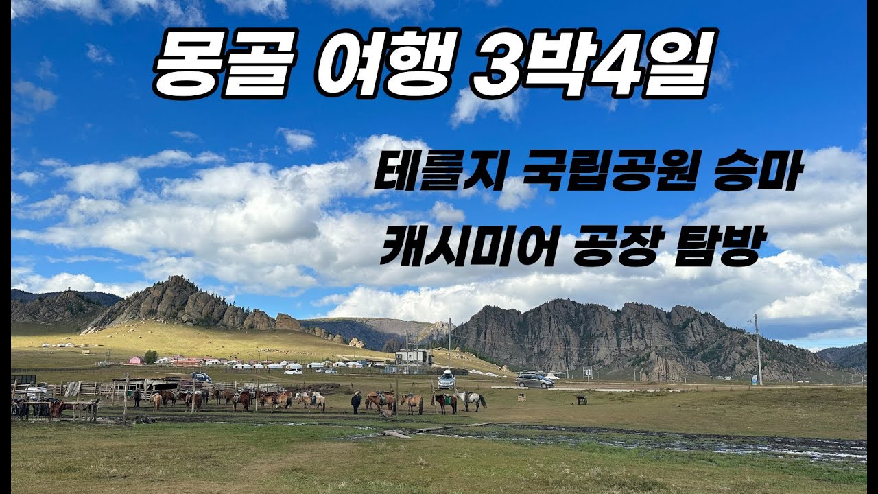 [몽골여행 3박4일 리뷰] - 테를지 국립공원 / 승마체험 말타기 / 캐시미어 매장 공장 방문 / 몽골 울란바타르