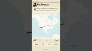 3h 51m on a Gulfstream G650ER: Kim Kardashian