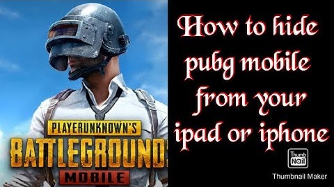 How. To Hide PUBG MOBILE Game from your iPad or iPhone