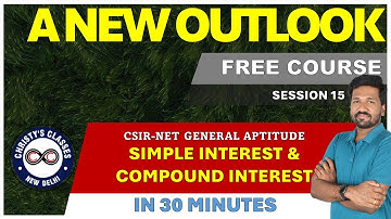 #15 | Simple Interest & Compound Interest | CSIR-NET General Aptitude | GATE 2024 | Christy Varghese