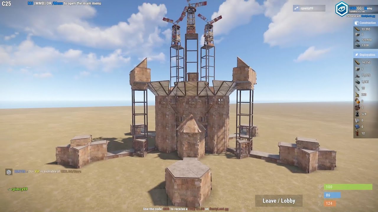 Rust 3 Banished Swords Solo 8 man Design Step by Step - YouTube