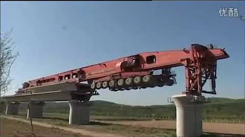 SLJ900 32 Bridge Girder Erection Monster Machine   360P