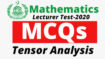 PPSC Tensor Analysis  Important MCQs
