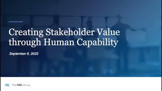 Creating Stakeholder Value Through Human Capability with Dave Ulrich - 09/06/2023