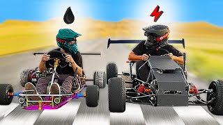 Gas vs Electric Go Kart // Race Track POV (200cc vs 20,000w)