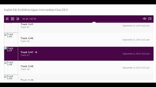 English File 3rd Edition Upper-Intermediate Class CD 3. 3.47