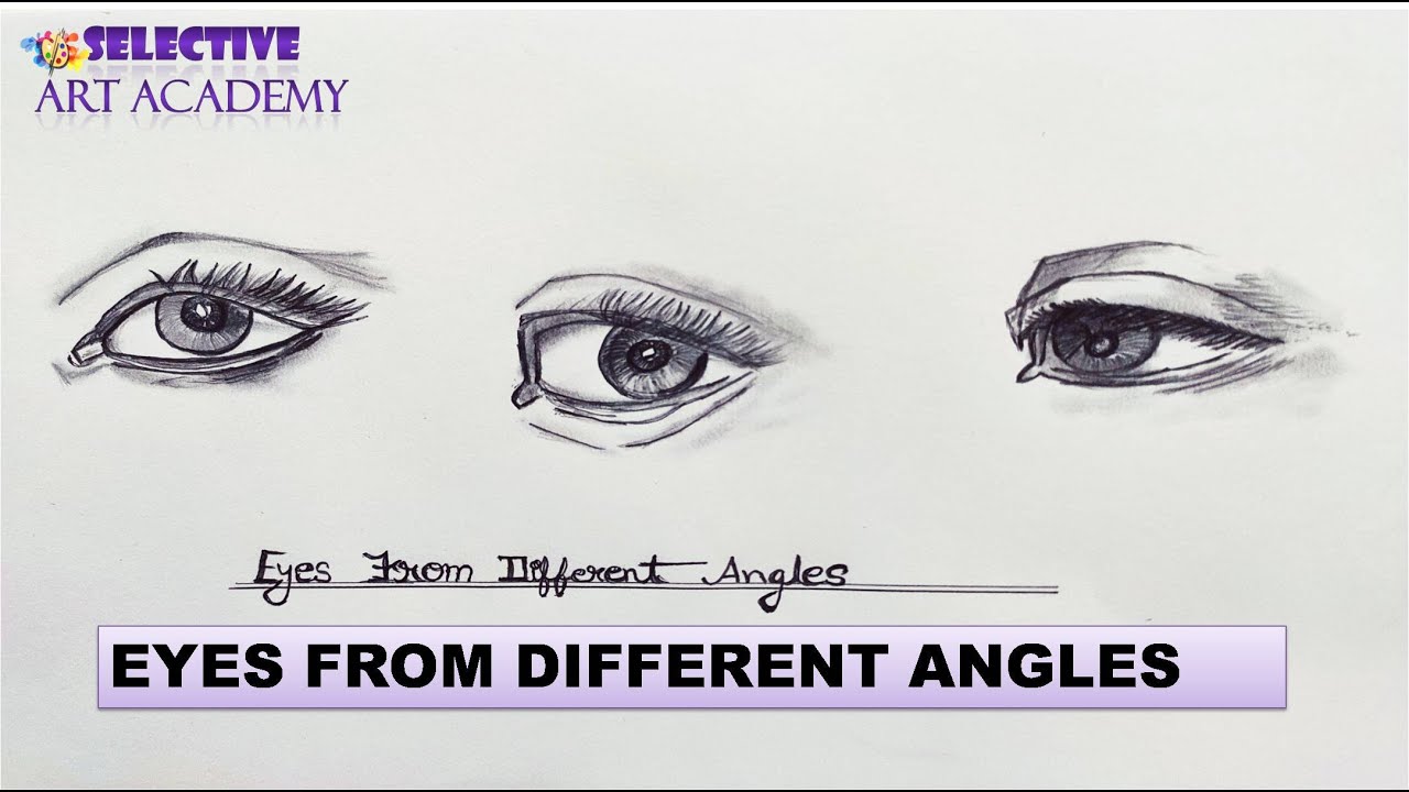 How to draw Realistic Eyes from Different Angles for Beginners step by ...