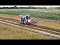ម៉ាស៊ីនច្រូតស្រូវ Kubota Rice Harvester Working Skills | Cool And Powerful Agricultural Machines