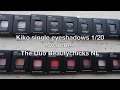 Kiko single eyeshadows swatches 1/20