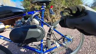 Going For A Ride On The Predator 212cc Motorized Bicycle And Hitting 42mph!