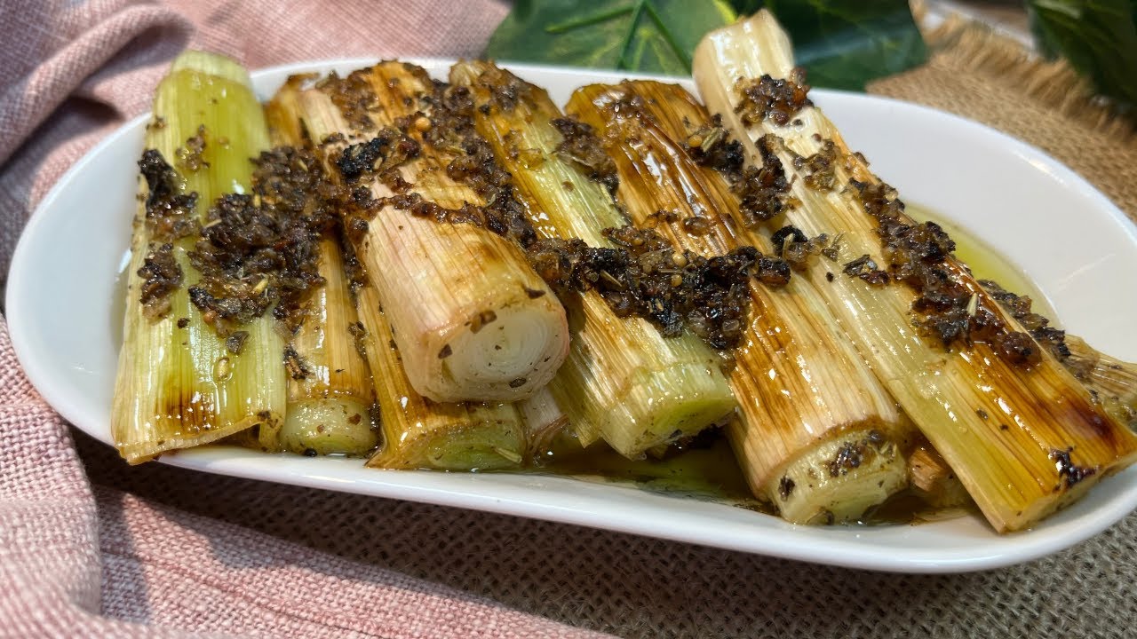 Puerros al horno, receta ligera para cenar en minutos, ¡con 4 ingredientes!