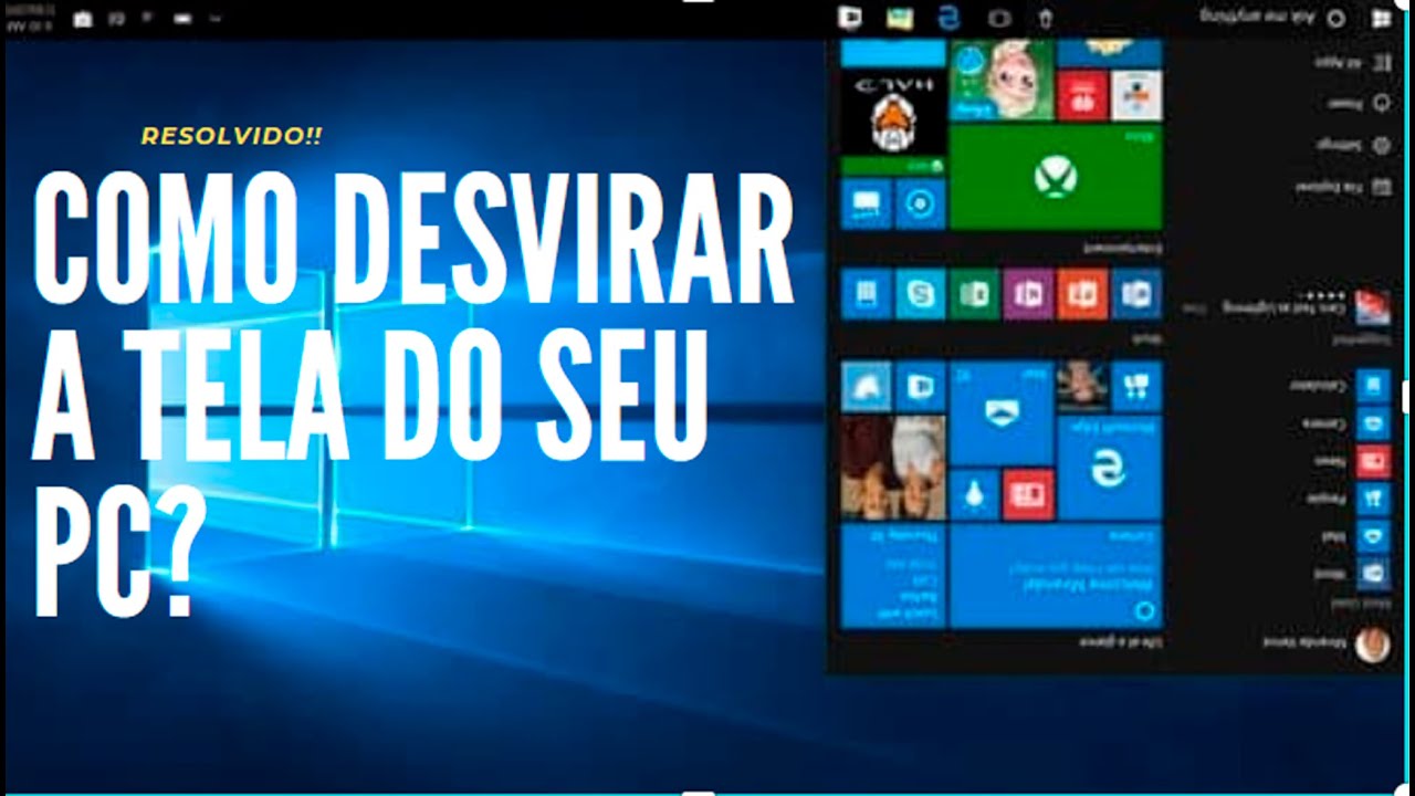 COMO VIRAR A TELA INVERTIDA DO PC E NOTEBOOK (Solução 2020!!!) YouTube