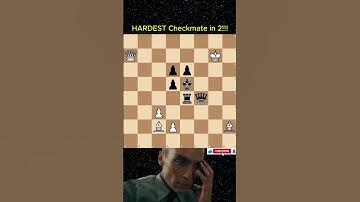 HARDEST Checkmate in Two Moves!! Try to find it! #chess #chesspuzzle #checkmate #shorts