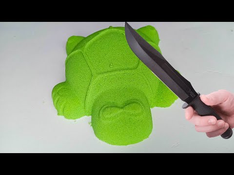 Satisfying Video | Sand Ninja Turtle Cutting | ASMR #50
