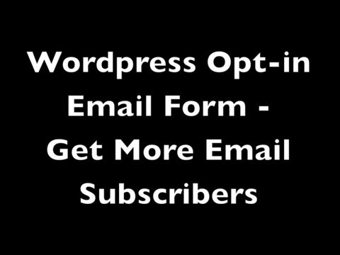 Wordpress Opt-in Email Form - Get More Email Subscribers Using OptinSkin