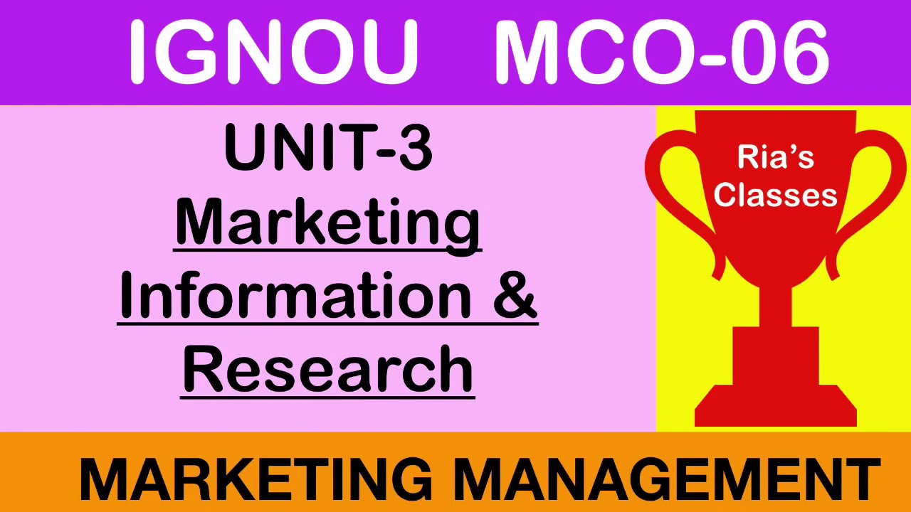 IGNOU MCOM | MCO 06 | MARKETING MANAGEMENT | Unit 3 | CRASH COURSE ...