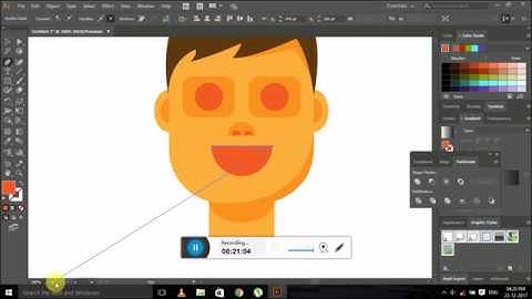 Simple flat avatar in Illustrator - Timelapse