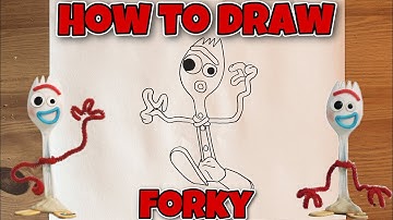 HOW TO DRAW FORKY | TOY STORY 4 | Easy Step-by-Step Tutorial | FOR KIDS