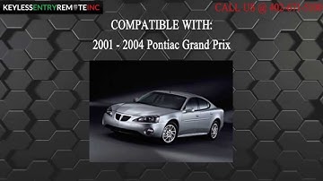 How To Replace Pontiac Grand Prix Key Fob Battery 2001 2002 2003 2004