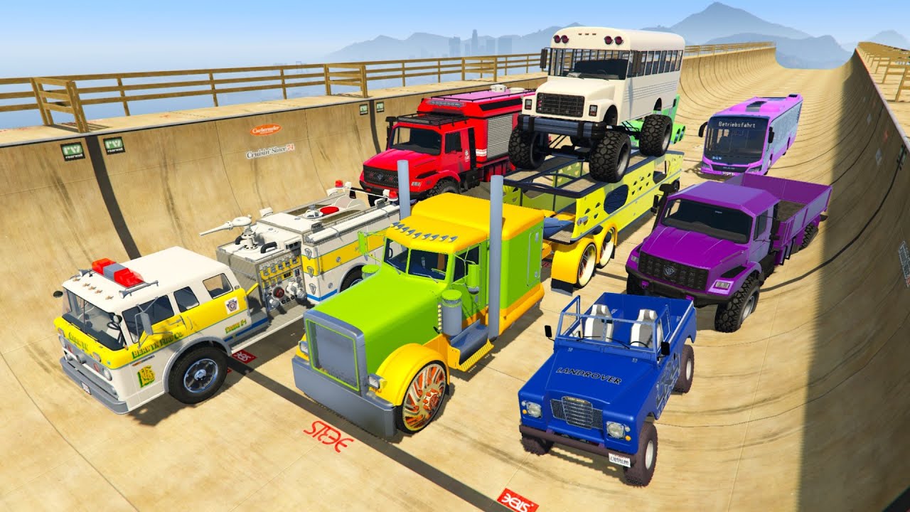 GTA 5 Extreme Supercar + Motorbike Parkour | Franklin, Michael & Trevor on [Eclipse Road Map]