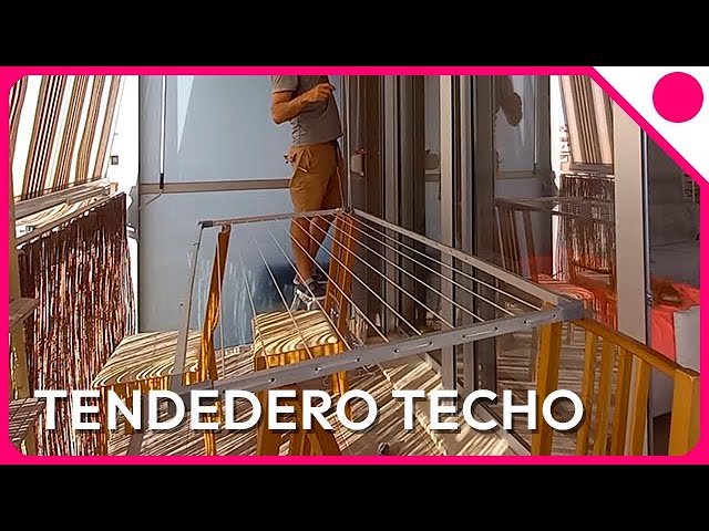 Tendedero de techo en acero Inoxidable y Cordel - Ingprome