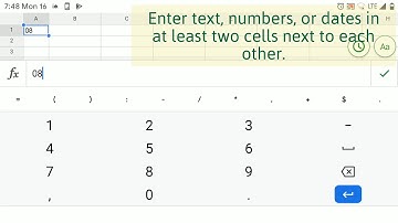 How to autofill to complete a series in Google Sheets Android version