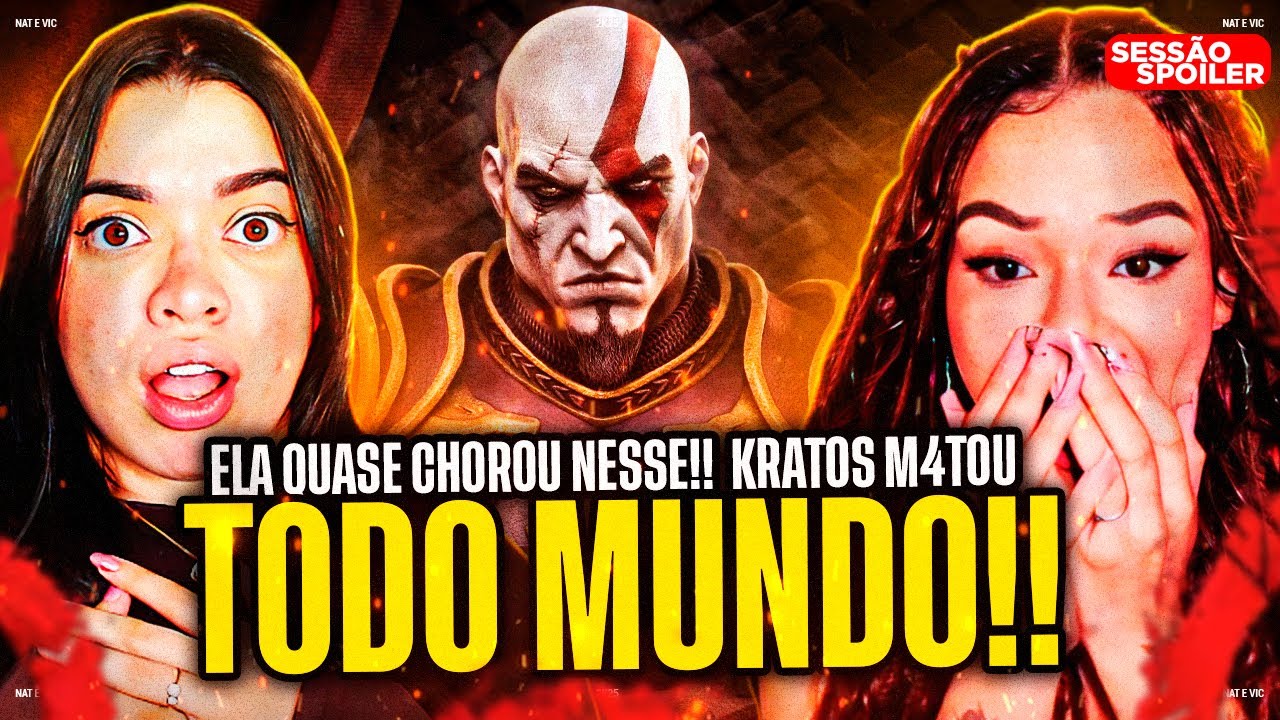 CONHECENDO a História de God of War 3  - Sessão Spoiler | Nat e Vic MV [REACT]
