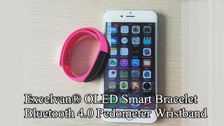 [How to] use Excelvan®OLED Wearable Smart Bracelet Health Wristband Bluetooth 4.0 Pedometer