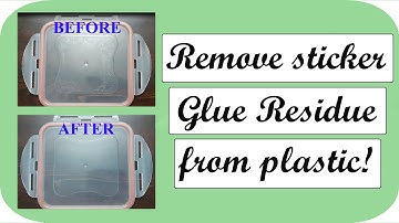 How to remove sticker glue residue from plastic & acrylic surface!