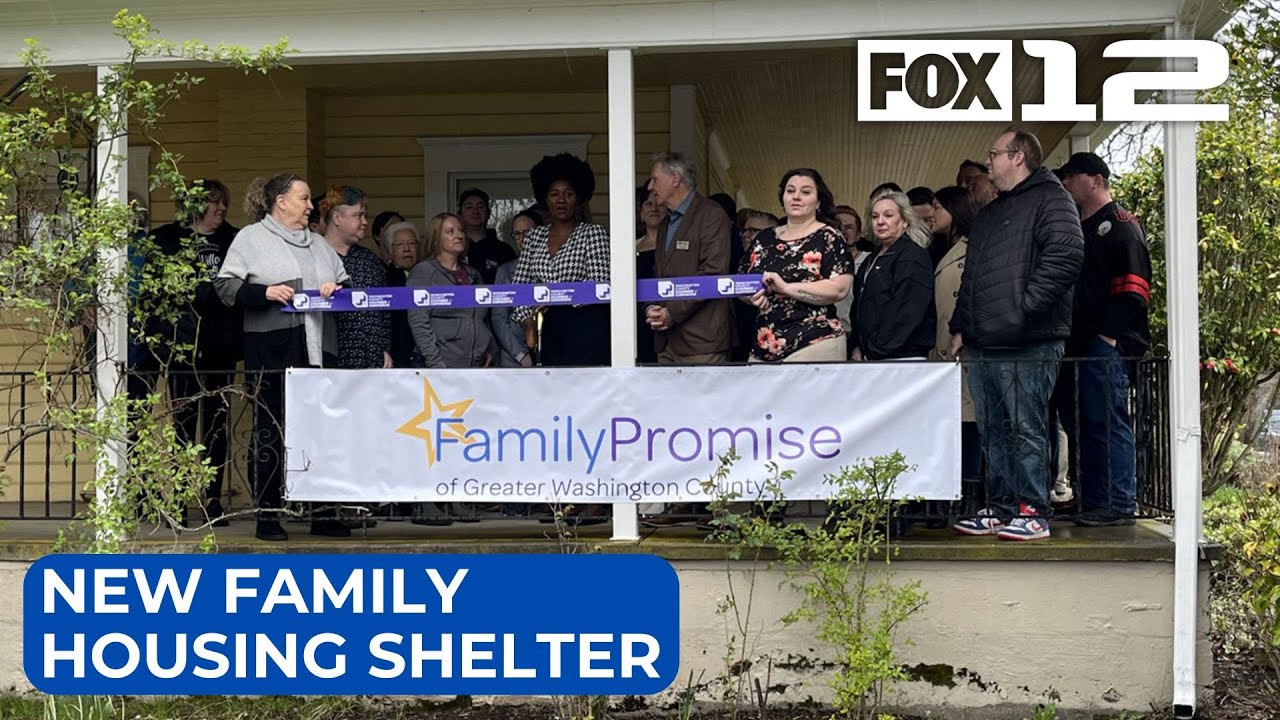 Nonprofit opens renovated family housing shelter in Hillsboro - YouTube