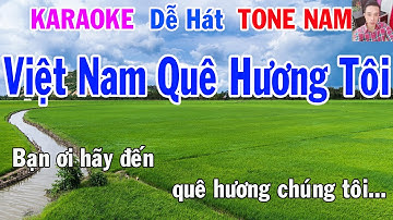 Karaoke Việt Nam Quê Hương Tôi Tone Nam Nhạc Sống gia huy karaoke