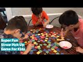 Straw pick up game  super fun stuck at home activity for kids  diy games easy with paper