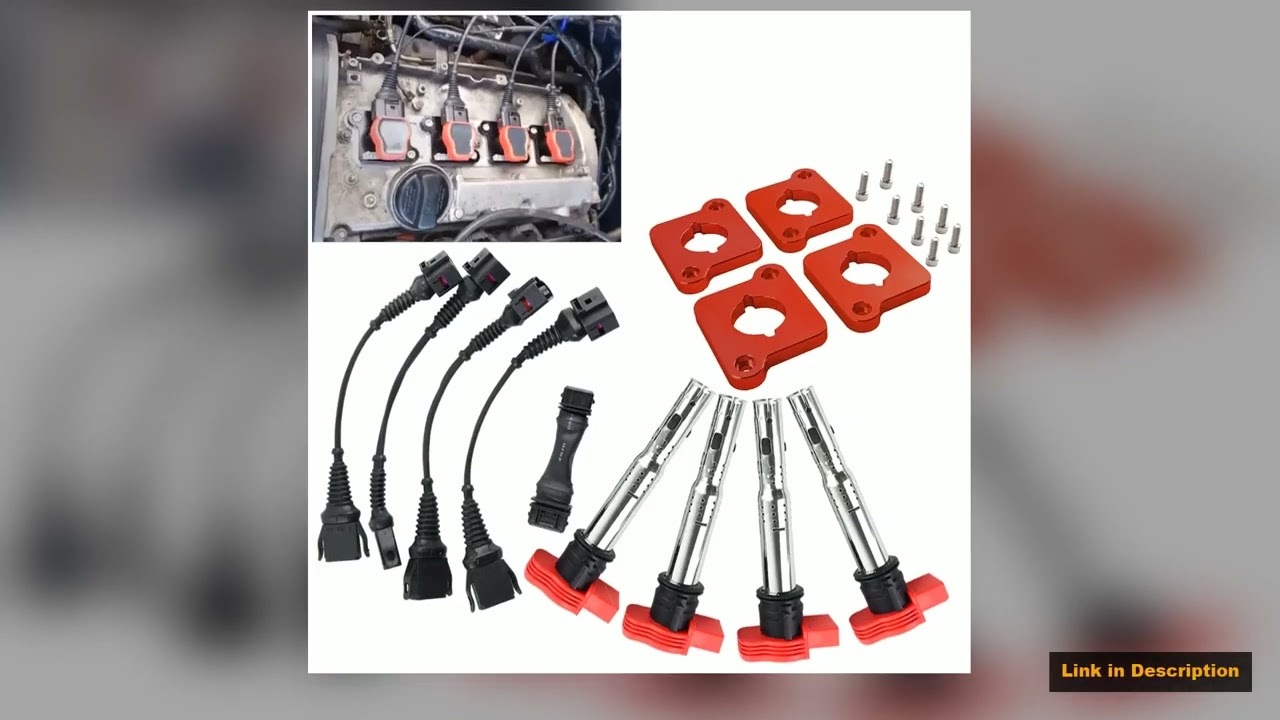Red Blue Full Set 20T Ignition Coil ICM Harness R8 Coilpack Plates Coil Pack Set For 97995 18T B5