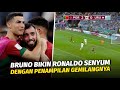 Berterima kasih ke bruno  lihat cara bruno buat ronaldo bahagia sepanjang laga lawan uruguay