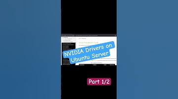 Install NVIDIA Drivers Ubuntu