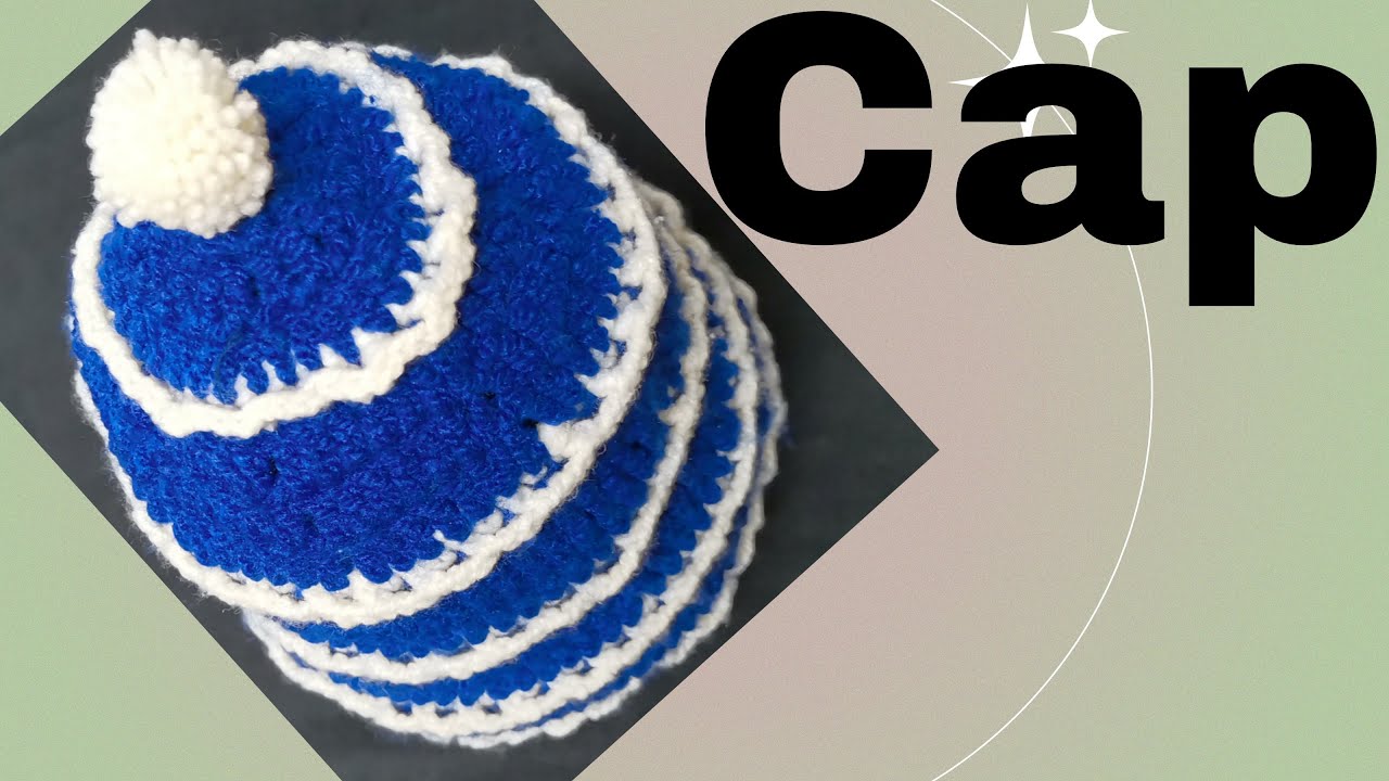 Baby and boys easy crochet hat croshiya topi 2&4 years woolen cap