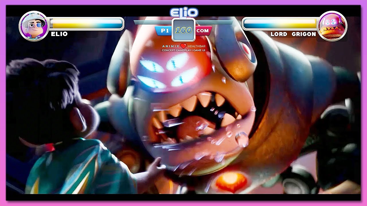 Лорд Григон против Элио с полосками здоровья | Концептуальный игровой интерфейс