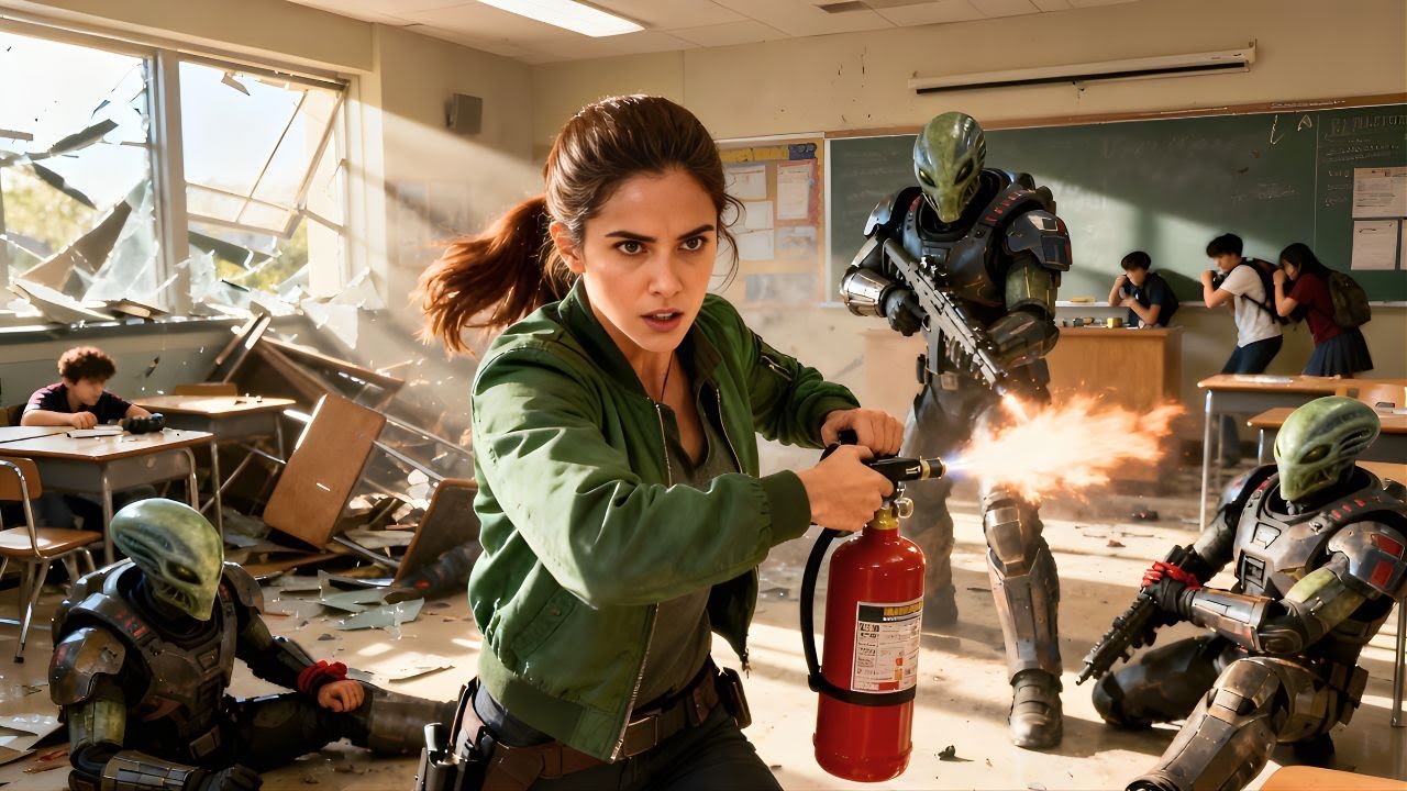 The Alien Army Attacked the Class — But The Human Girl Beat Them With Her Unseen Tactics!" HFY BEST