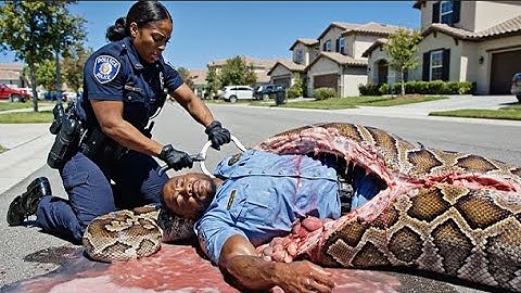 🏆 SHOCKING: Patrol Team BATTLES GIANT Python to Save Helpless Cop