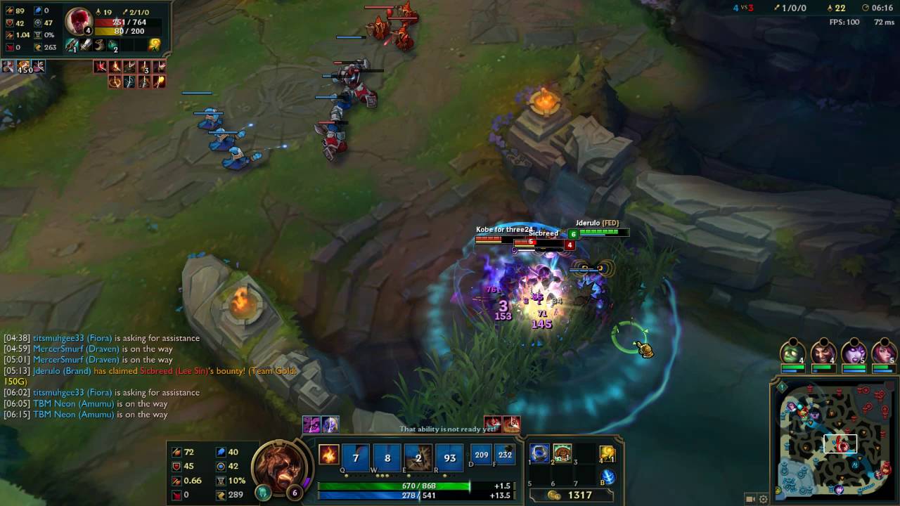 League of Legends - Brand (mid) Counter gank