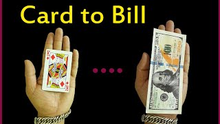 Card to Money Magic Trick - Magic Tutorial