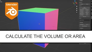 Blender Tutorial Calculate the Volume or Area