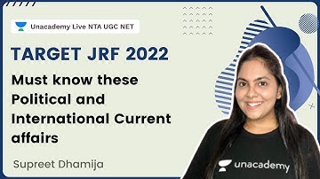 Must know these Political and International Current affairs | Target JRF 2022 | Supreet Dhamija