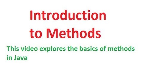 Methods - Methods that Return a Value