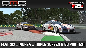 rFactor 2  :: Monza :: Flat 6 Series :: Triple screen :: GoPro head cam test.