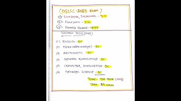 OSSSC EXAM SYLLABUS 2023 Forest guard, Forester, Livestock Inspector @shorts Viral video