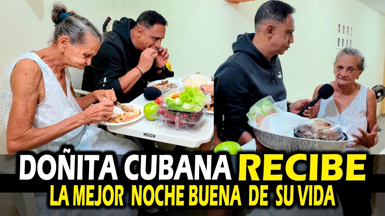 DOÑITA CUBANA POR PRIMERA VEZ RECIBE LA MEJOR NOCHE BUENA DE SU VIDA / LO QUE NUNCA VIO EN CUBA