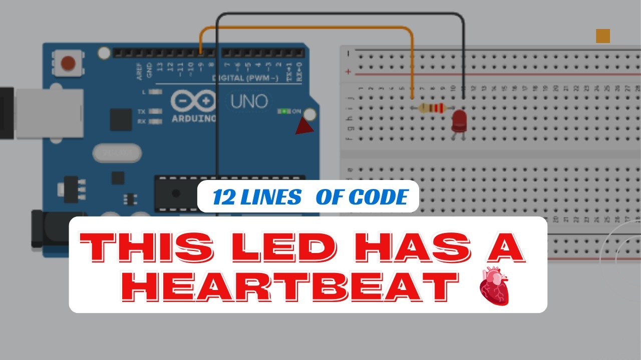Arduino Heart Led I Made an LED Breathe Like a Heartbeat 🫀 | Arduino PWM Project in 5 ...
