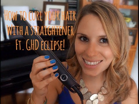 how to curl your hair with a straightener (FAST!) ft. ghd eclipse - YouTube