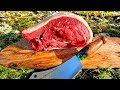 Tender and juicy beef with flufy basamati rice asmr outdoor cooking camping relaxing